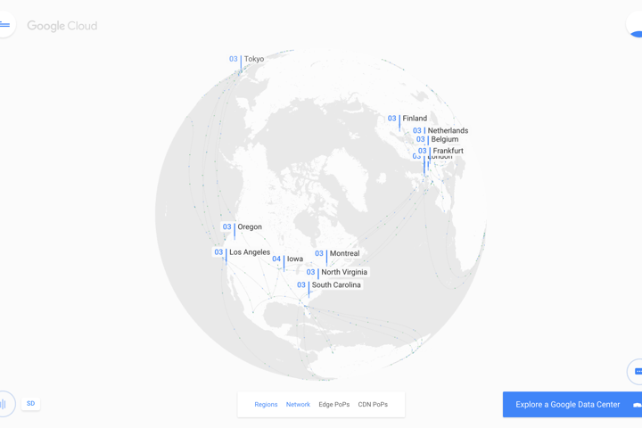 Google Cloud Infrastructure website preview